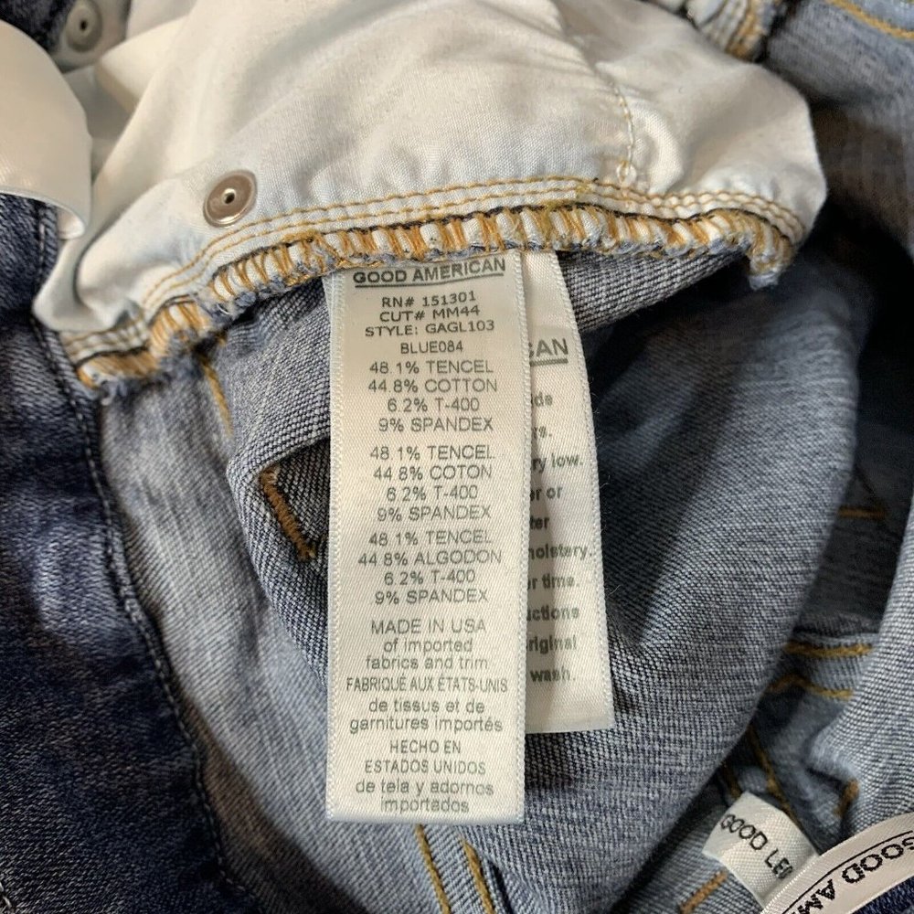 Good American Jeans Good Legs 8/29 Distressed Skinny Blue084 Made in USA - Picture 7 of 12